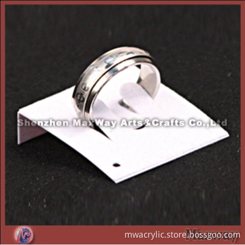 Elegant white slant acrylic/plexiglass ring/ die walkure display stand/holder/clip/clamp